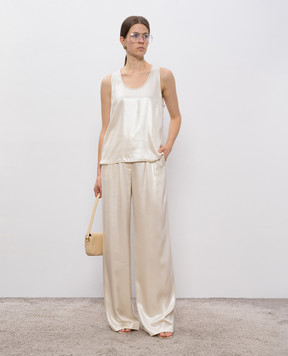 Peserico Beige top with monil chain E0844107355