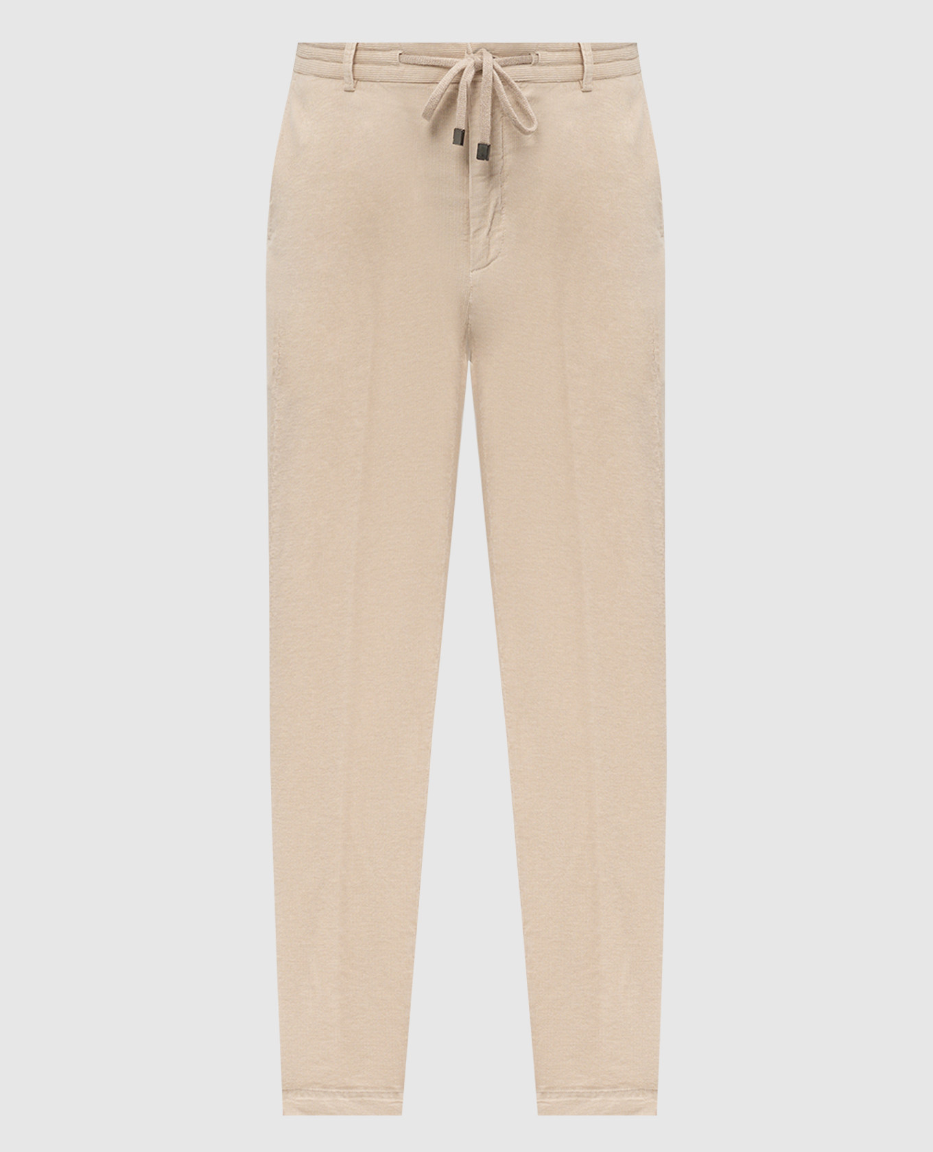 

Beige corduroy trousers with logo Peserico, Бежевый