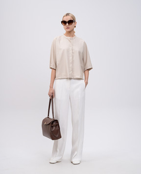Lou Lou Studio Beige AYLIN wool blouse AYLIN