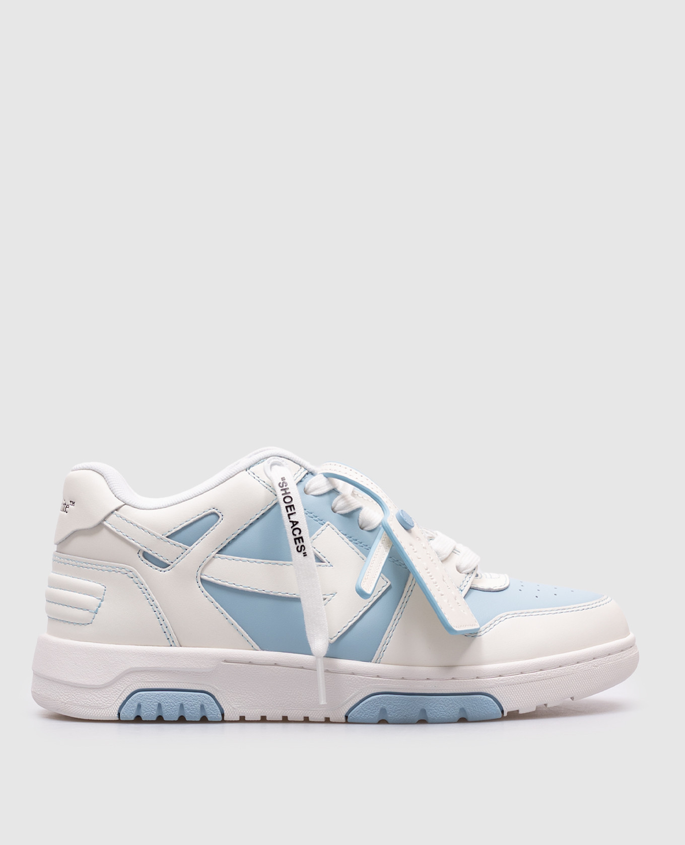 Out OF Office blue leather sneakers Off-White