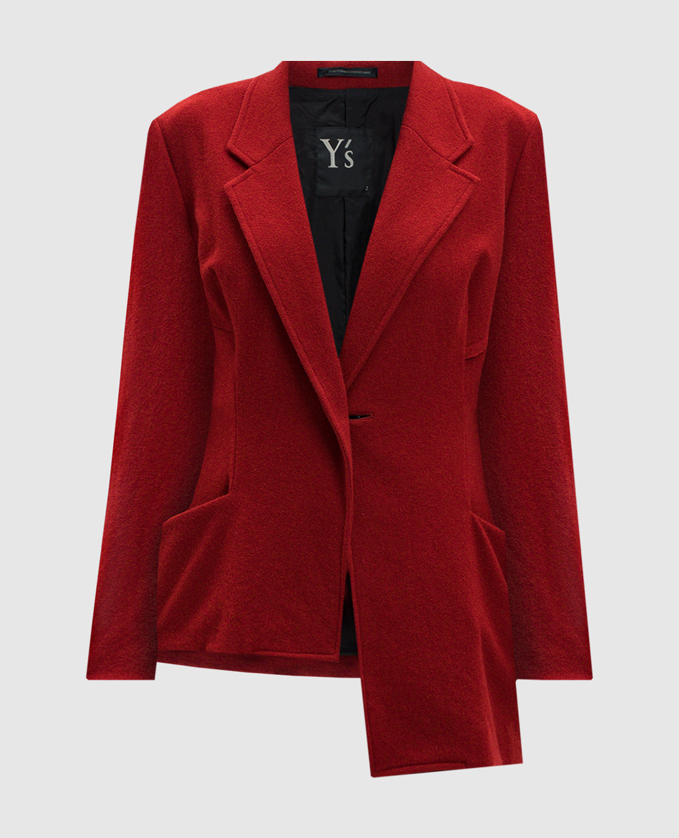 

Red woolen jacket of asymmetric cut Y`S Yamamoto