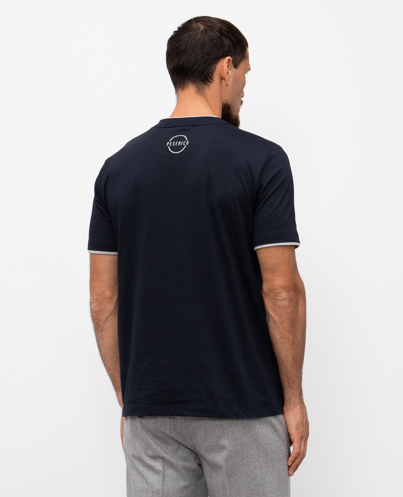 

Blue layered T-shirt Peserico
