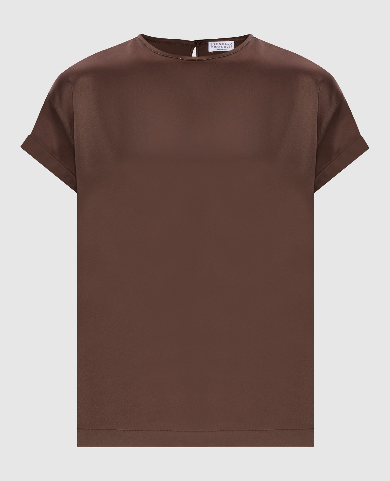 

Brown silk top Brunello Cucinelli