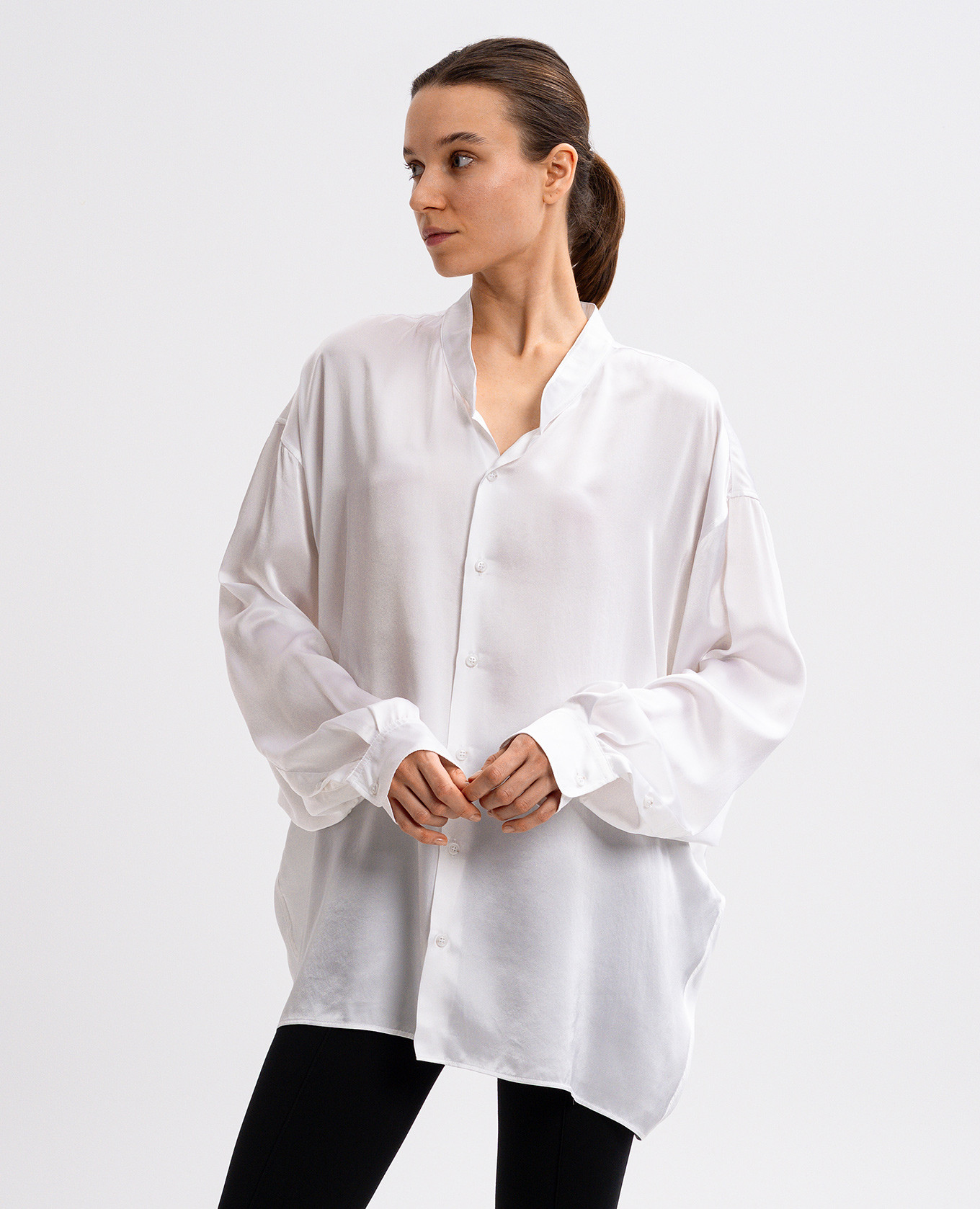 

Thalia white silk blouse Ann Demeulemeester