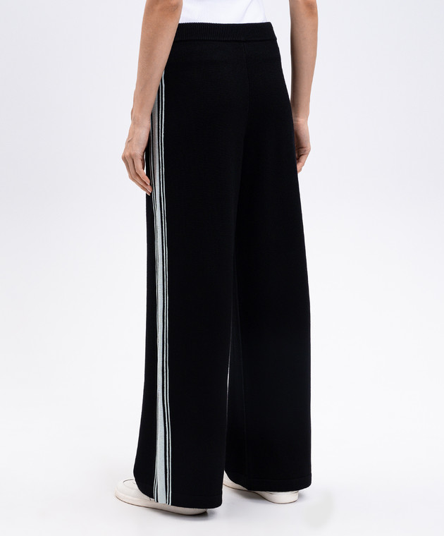 ボトムスその他 Casablanca FW25 Black wool pant (WPF25KW102801 BLACK) Casablanca - Black merino wool pants with logo patch