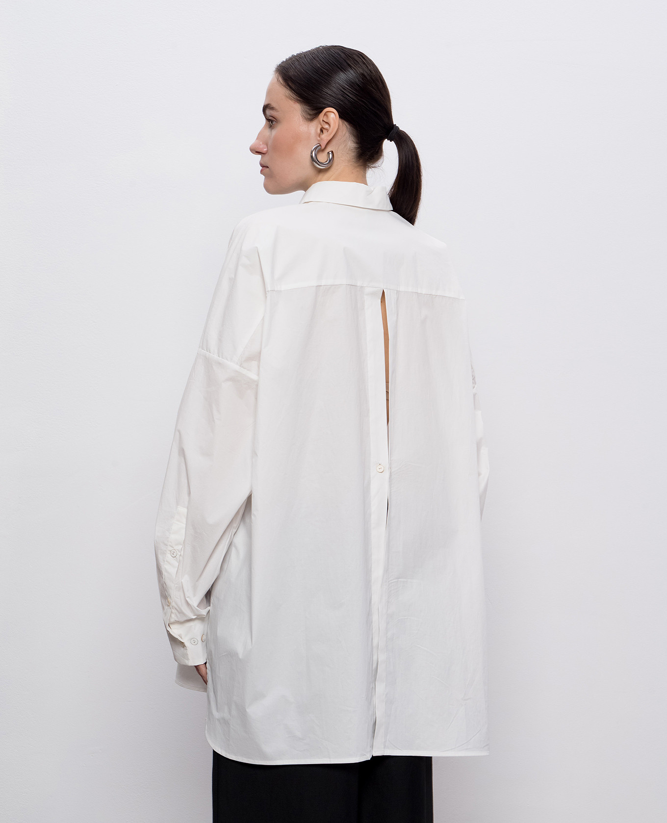 

White shirt with slit Masnada