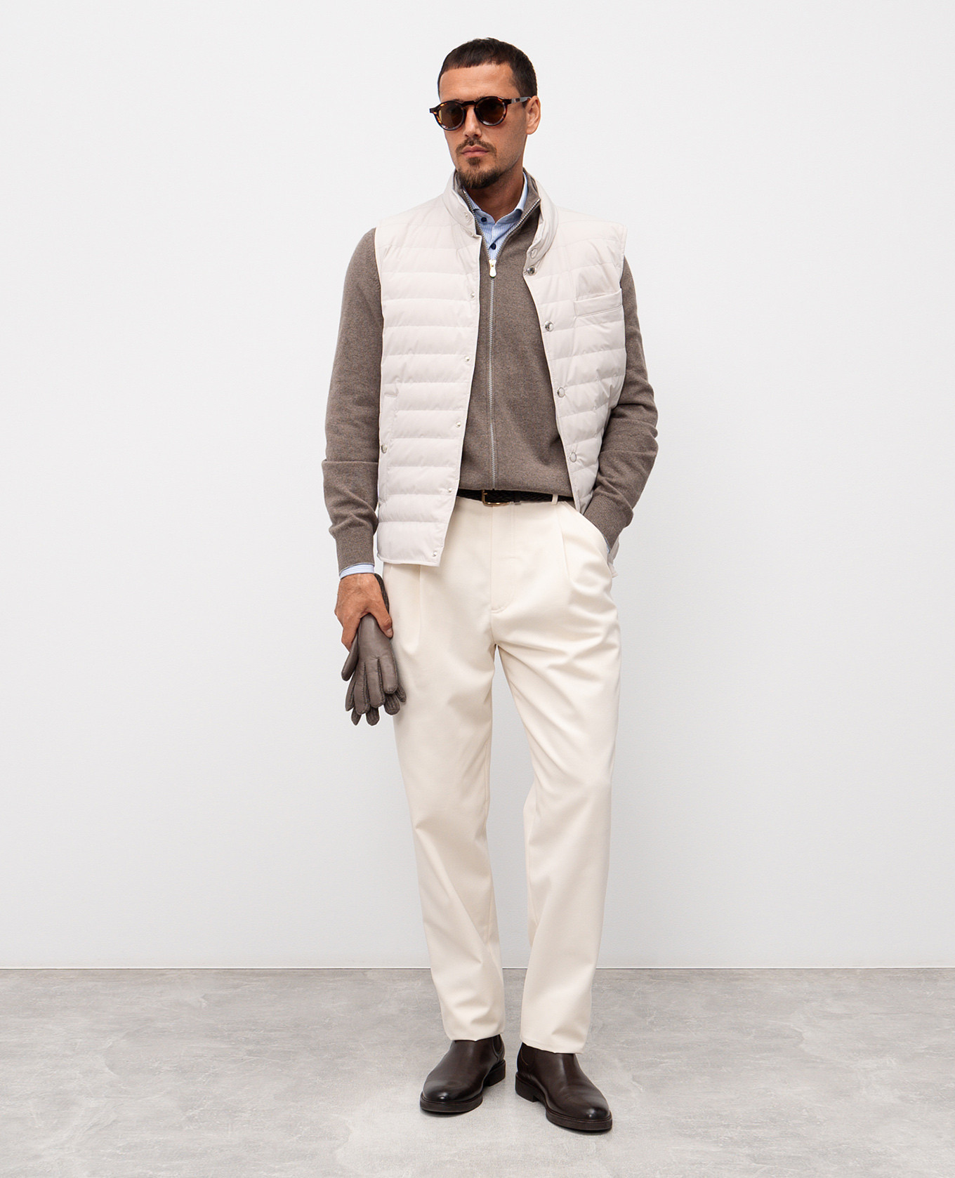 

Brown cashmere cardigan Brunello Cucinelli