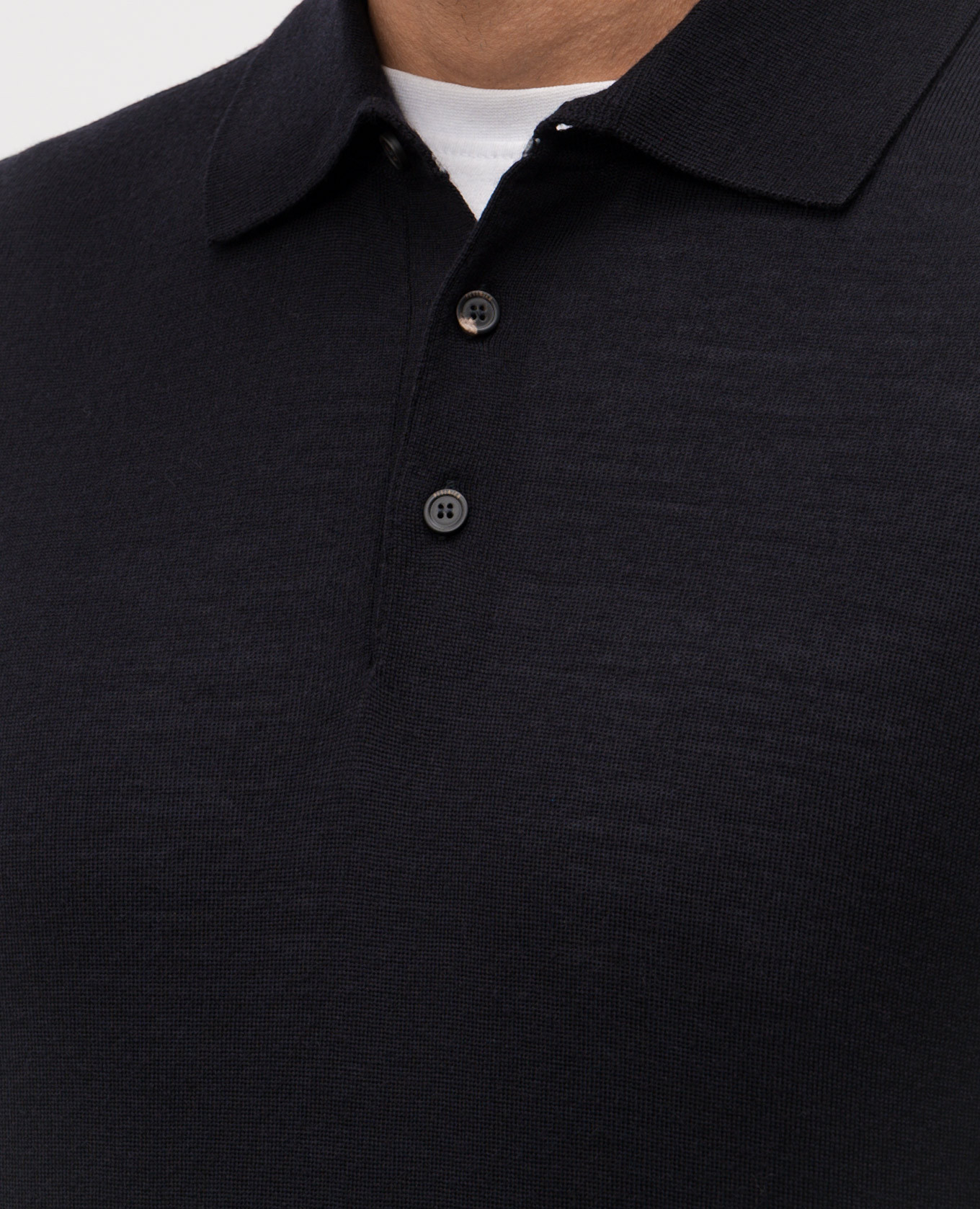 

Blue wool polo shirt Peserico