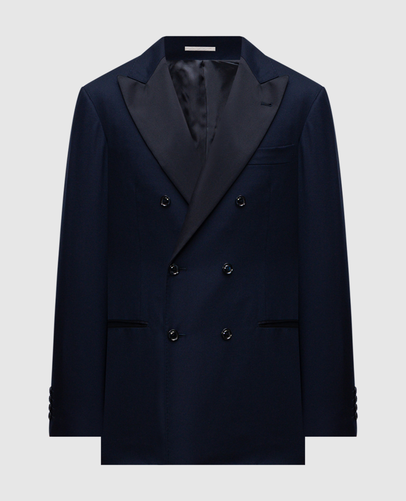 

Blue double-breasted cashmere jacket Brunello Cucinelli