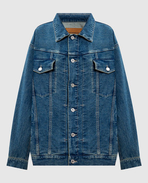 Vetements Blue denim jacket with logo UH76DJ360VB
