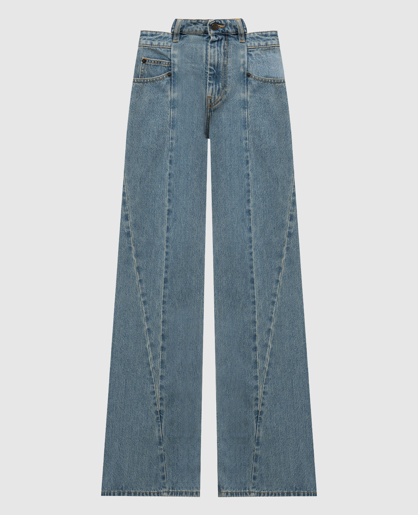 

Blue flared jeans with a distressed effect Maison Margiela