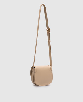 Tom Ford Beige leather saddle bag WALLIS with monogram logo L1841LCL442X