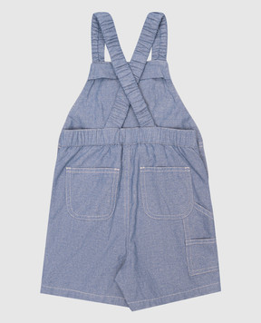 Moncler ENFANT Children's blue jumpsuit with logo patch K19512G00001596RS
