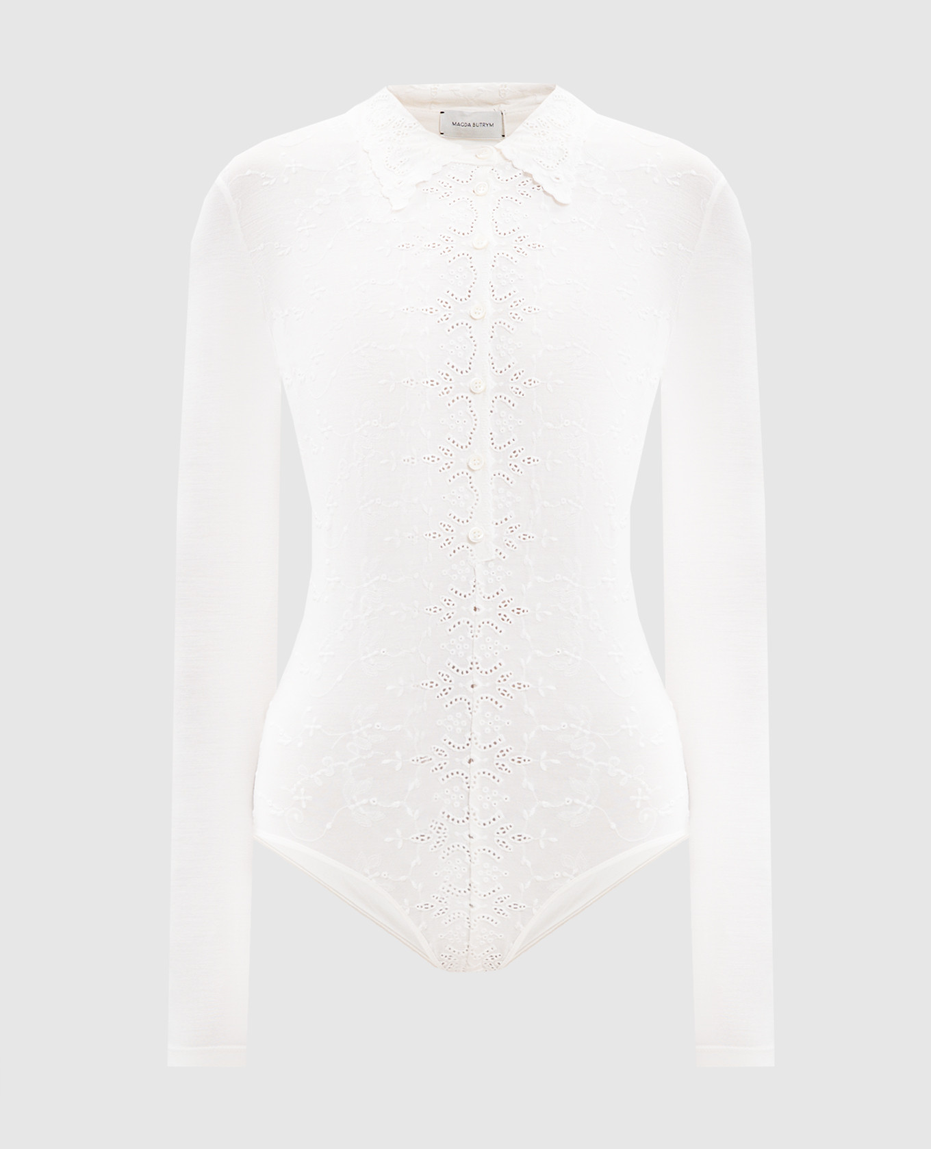 

White bodysuit with broderie embroidery Magda Butrym
