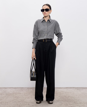 MooRER Ofilia black wool and cashmere pants OFILIAFSR