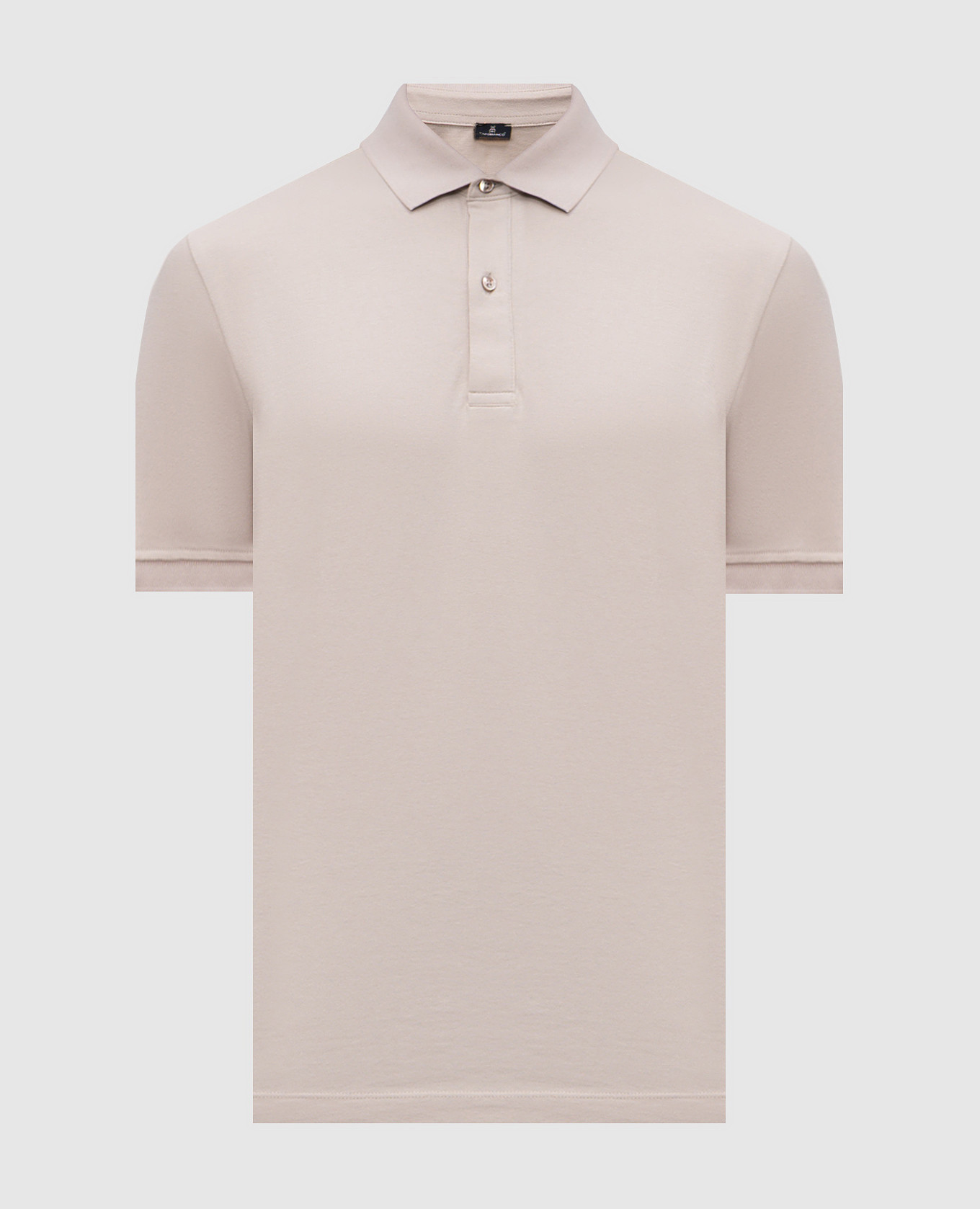 

Beige polo shirt with logo emblem CAPOBIANCO