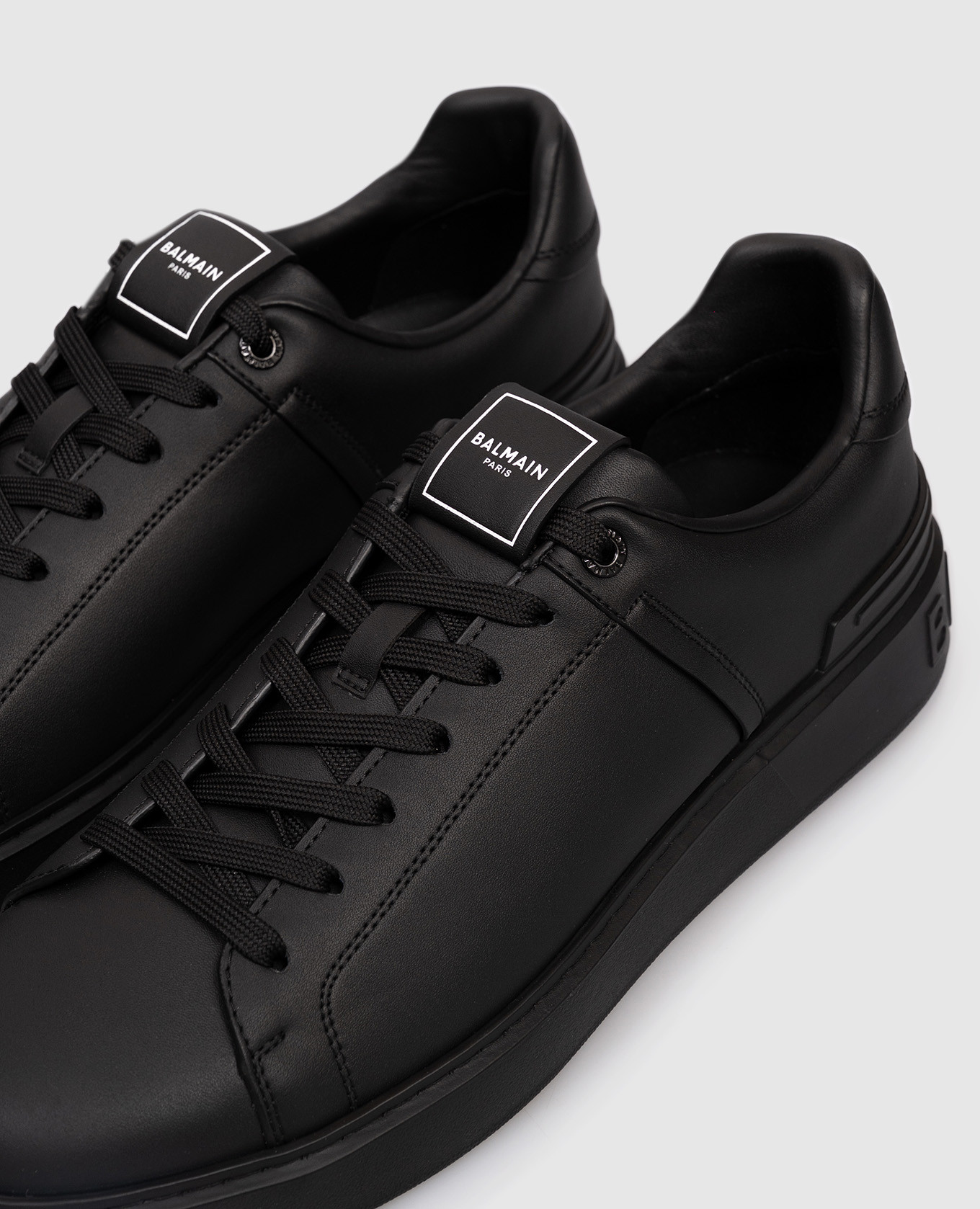 

B-Court black leather sneakers Balmain
