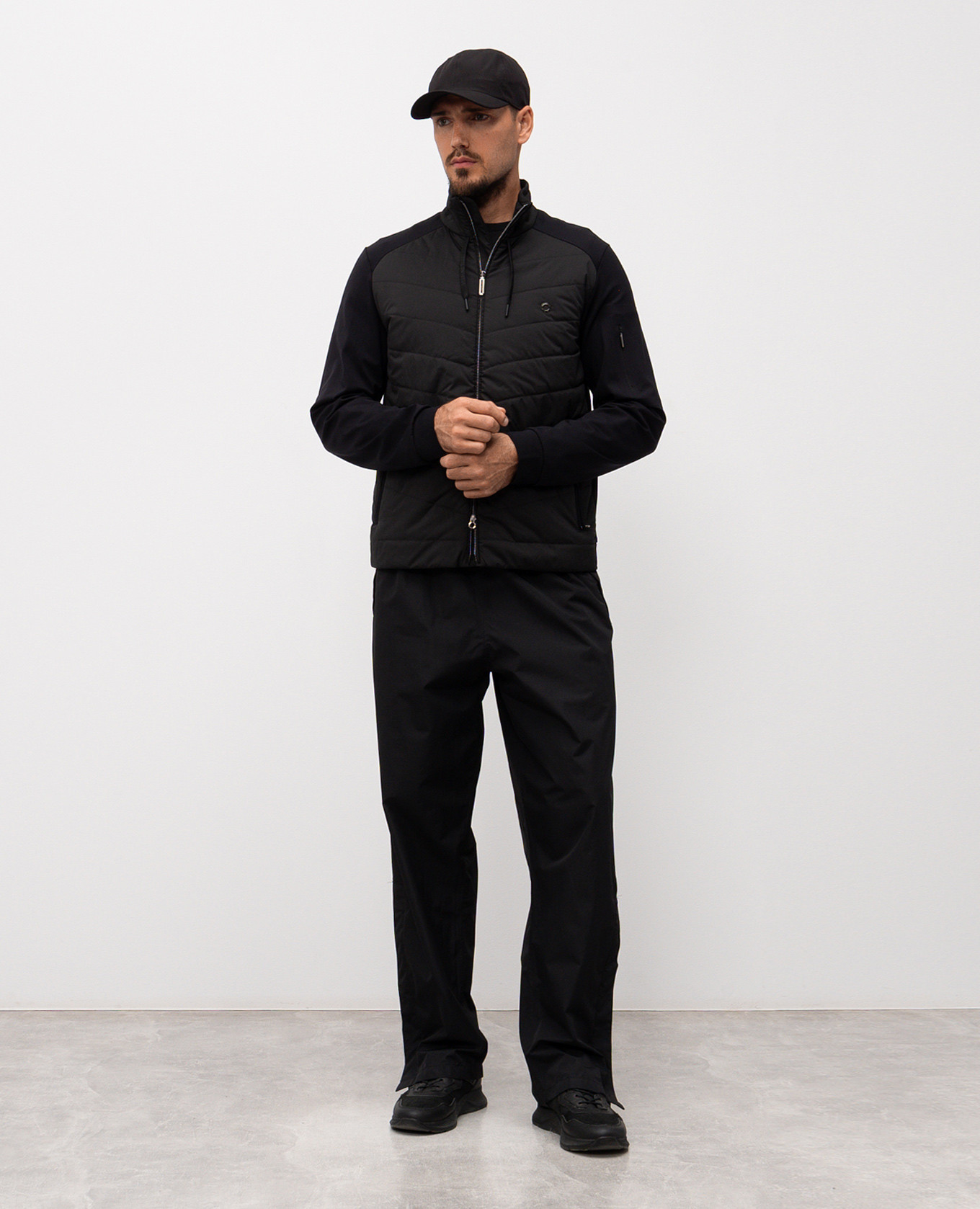 

Black wool and silk long sleeve shirt with emblem Stefano Ricci