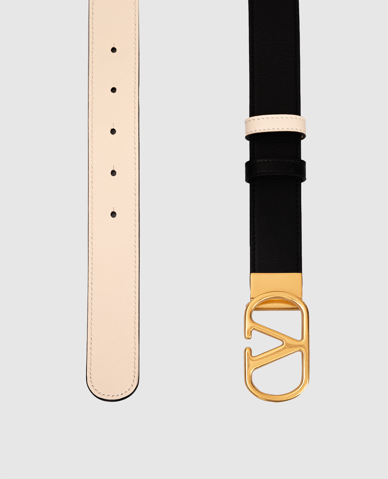 

VLogo Signature Reversible Leather Belt Valentino, White