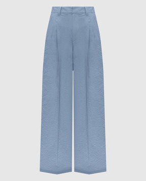 Brunello Cucinelli Blue pants with a monil chain M0F79P8853