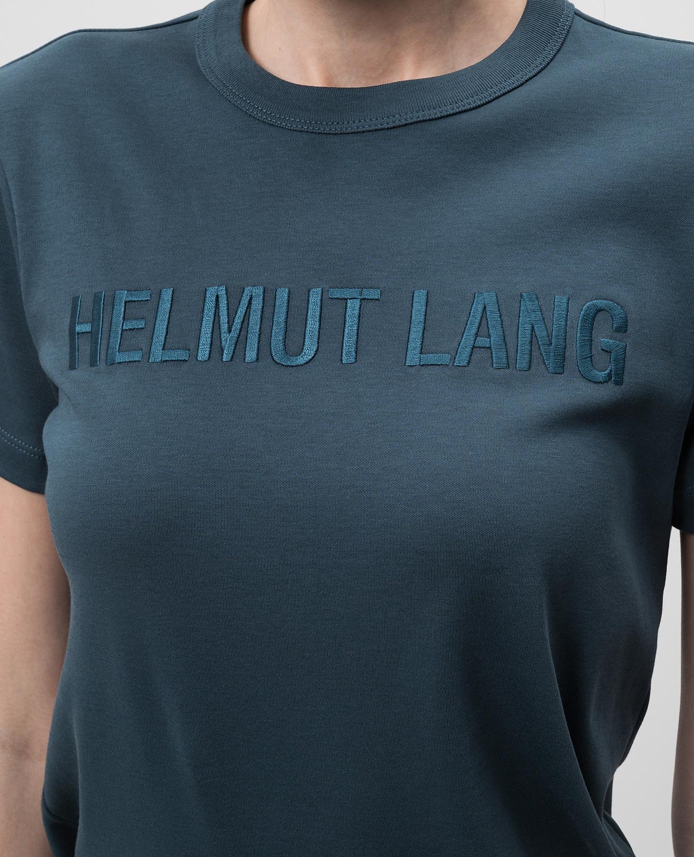 

Blue t-shirt with logo embroidery Helmut Lang