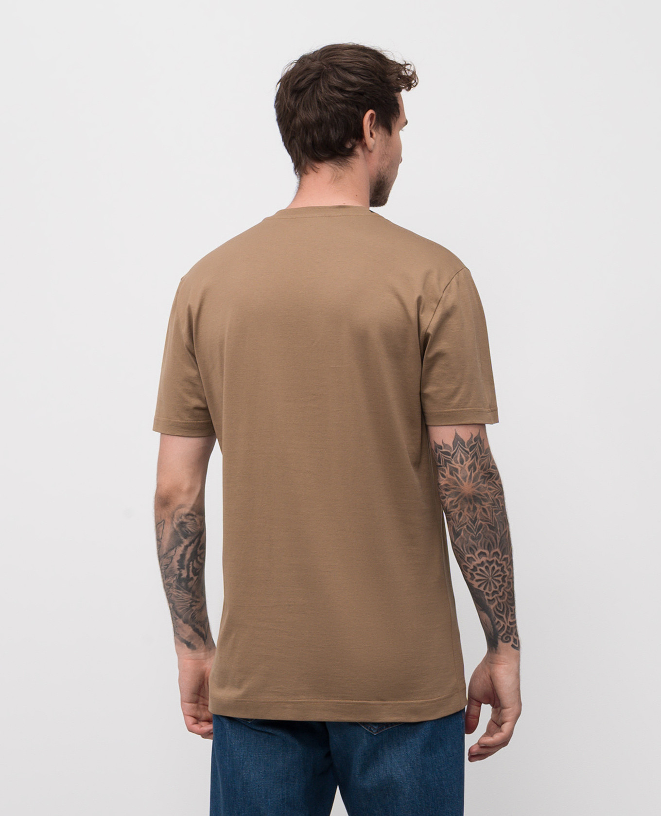 

Brown T-shirt with embroidered logo Dolce&Gabbana