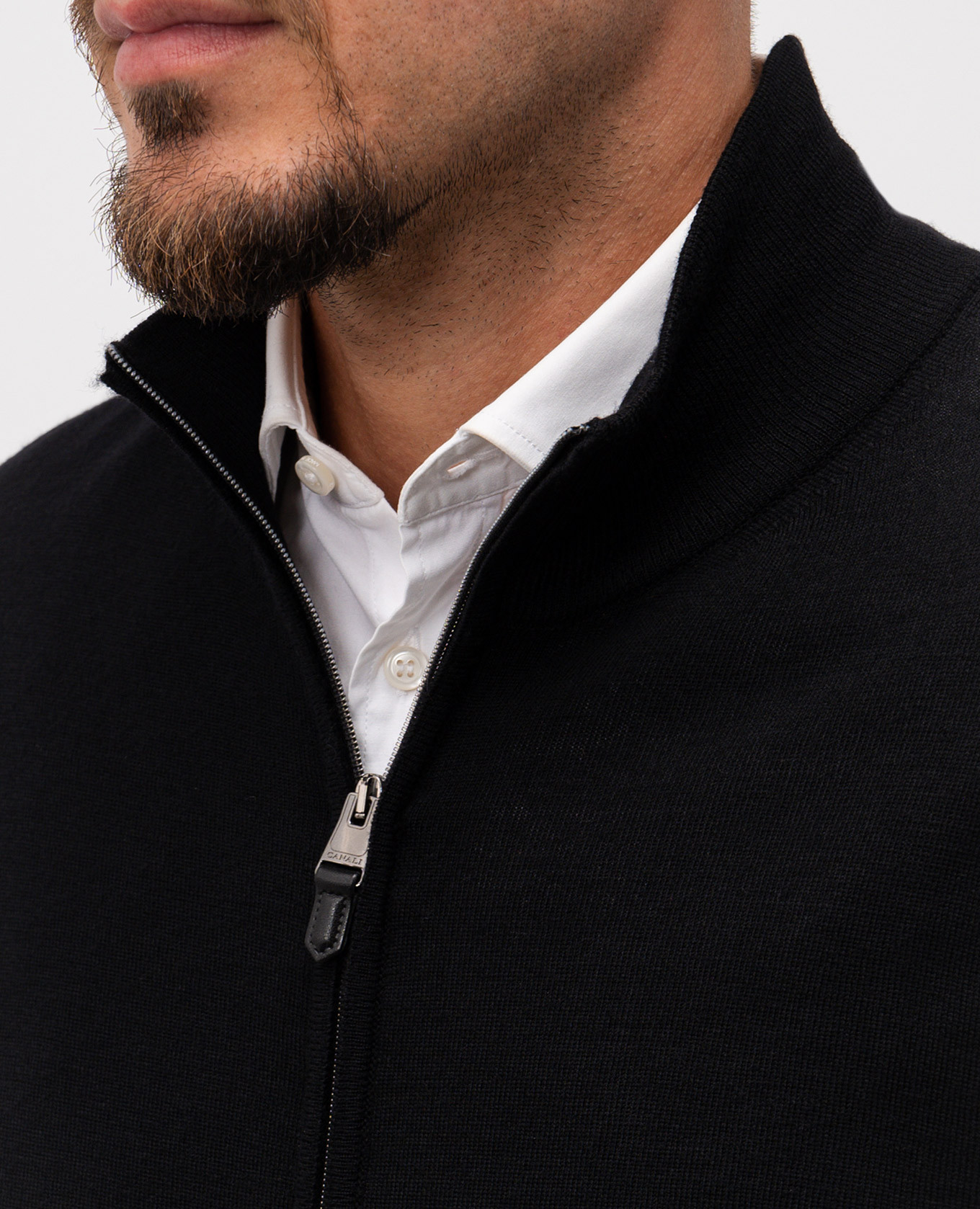 

Black wool cardigan Canali