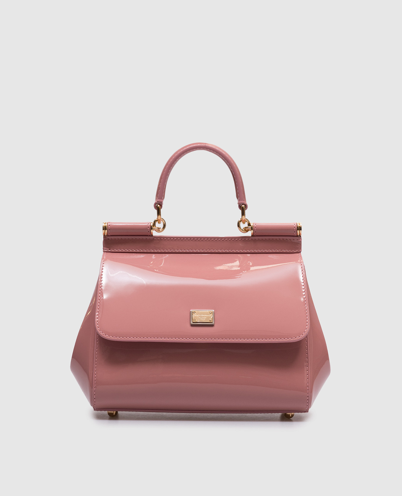 

Pink Sicily patent leather bag with logo Dolce&Gabbana