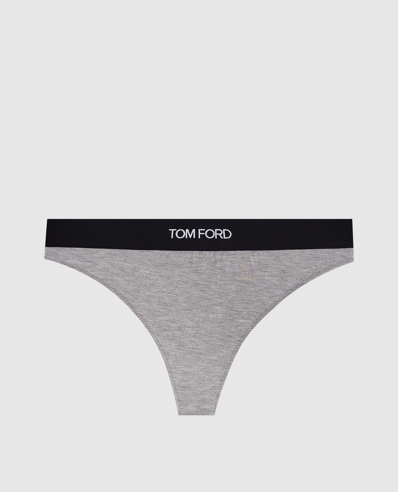 

Gray melange thong briefs with logo pattern Tom Ford, Серый