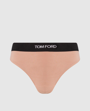 Tom Ford Beige thong panties with logo KNJ009JEX011