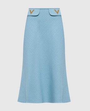 Valentino Blue V-gold skirt 7B3RADK098T