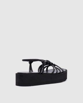 Gianvito Rossi Black leather sandals HEBE G3252205GOM
