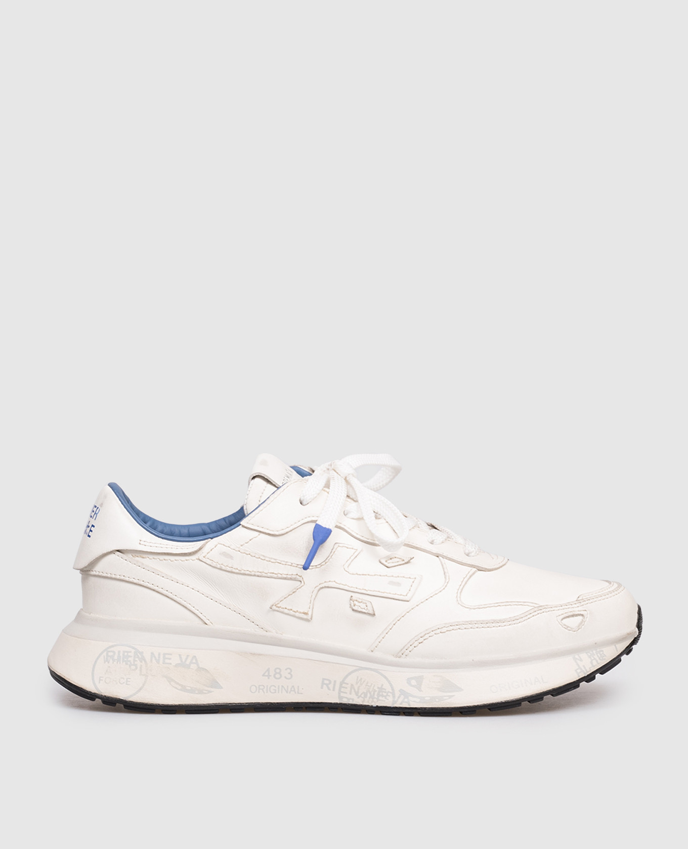 LAURYN white leather sneakers with vintage effect Premiata