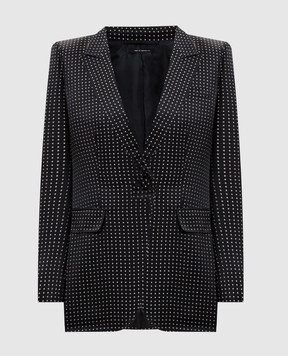 Tom Ford Black polka dot silk jacket GI3054FAX1655