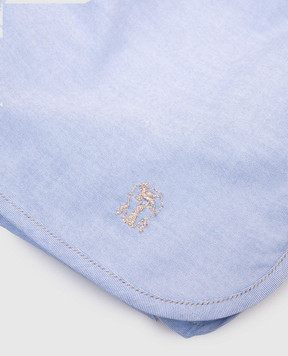Brunello Cucinelli Children's blue shorts with logo emblem BA600P042C