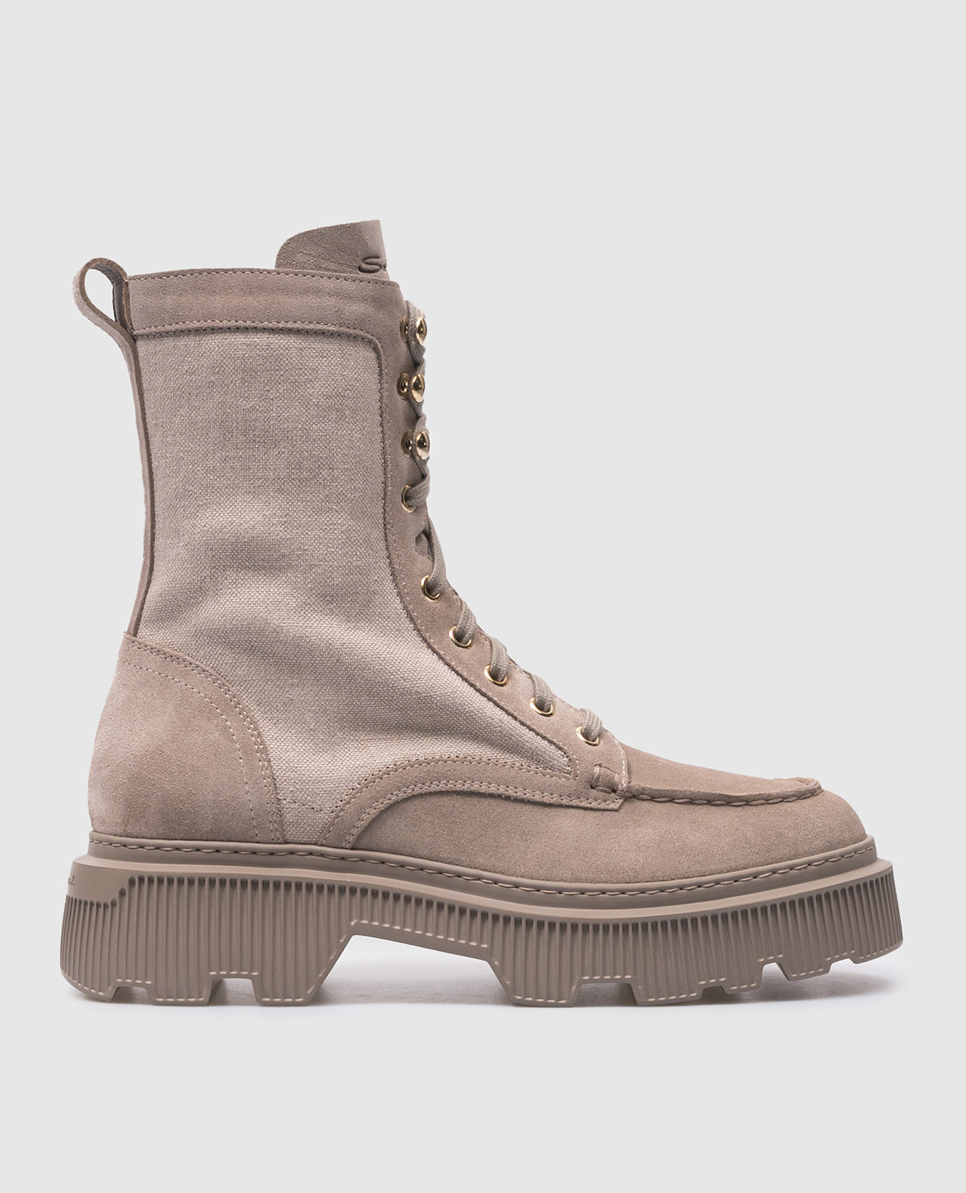 

Gray combination boots with logo Santoni, Grey