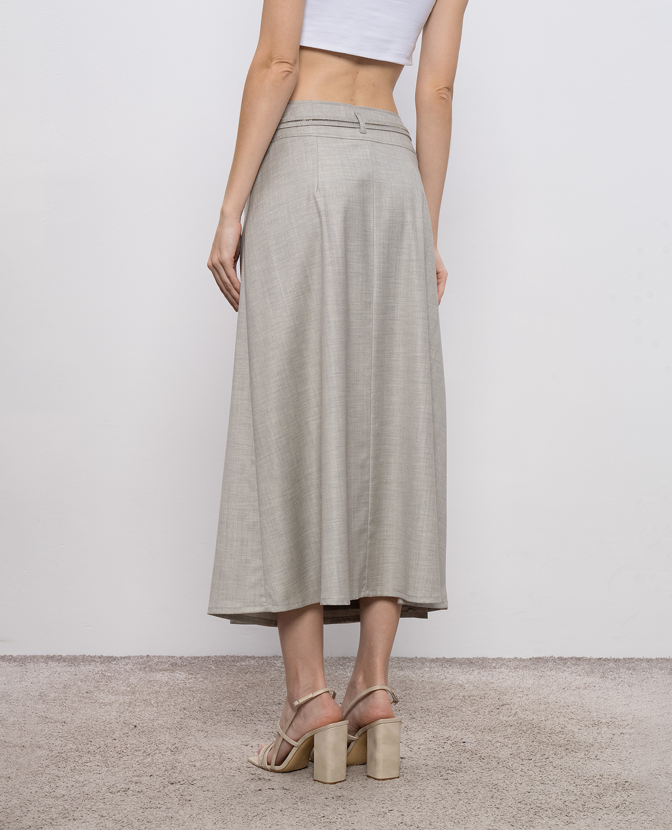 

Gray wool-blend skirt Peserico, Grey