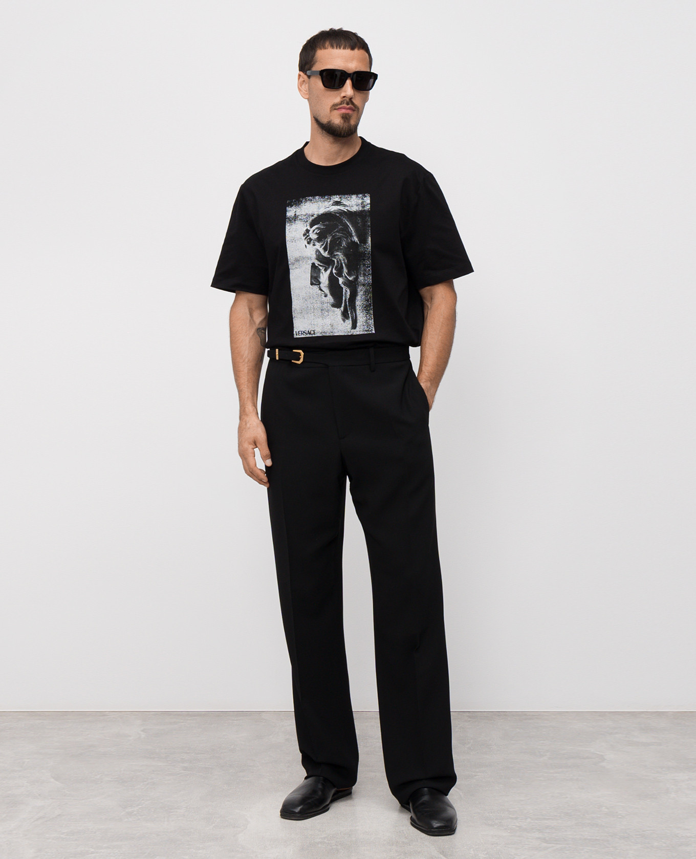 

Black T-shirt with print Versace