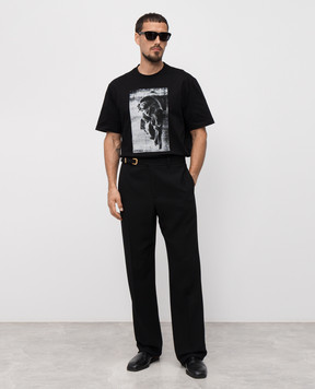 Versace Black T-shirt with print 10133021A15085