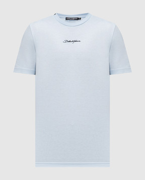 Dolce&Gabbana Blue T-shirt with logo G8RN8ZG7NUB