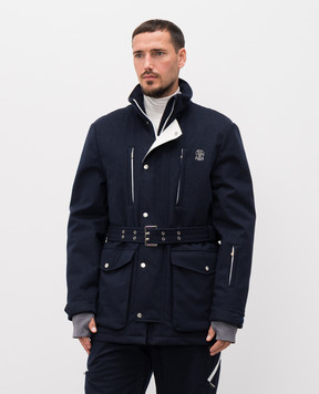 Brunello Cucinelli Blue wool ski jacket MM470KG09