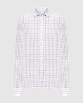 ISAIA White checkered shirt IM10TCC9818