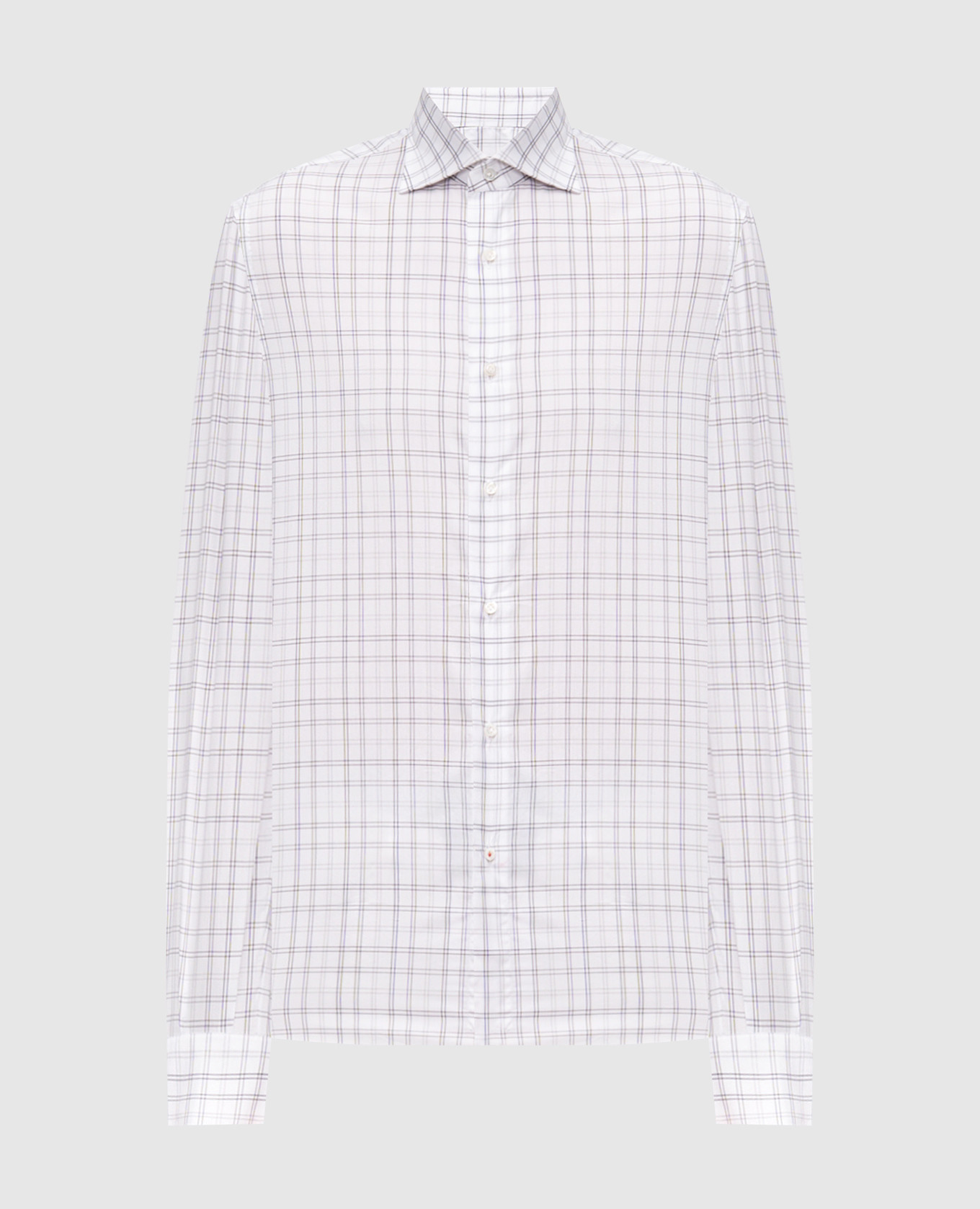 White checkered shirt ISAIA
