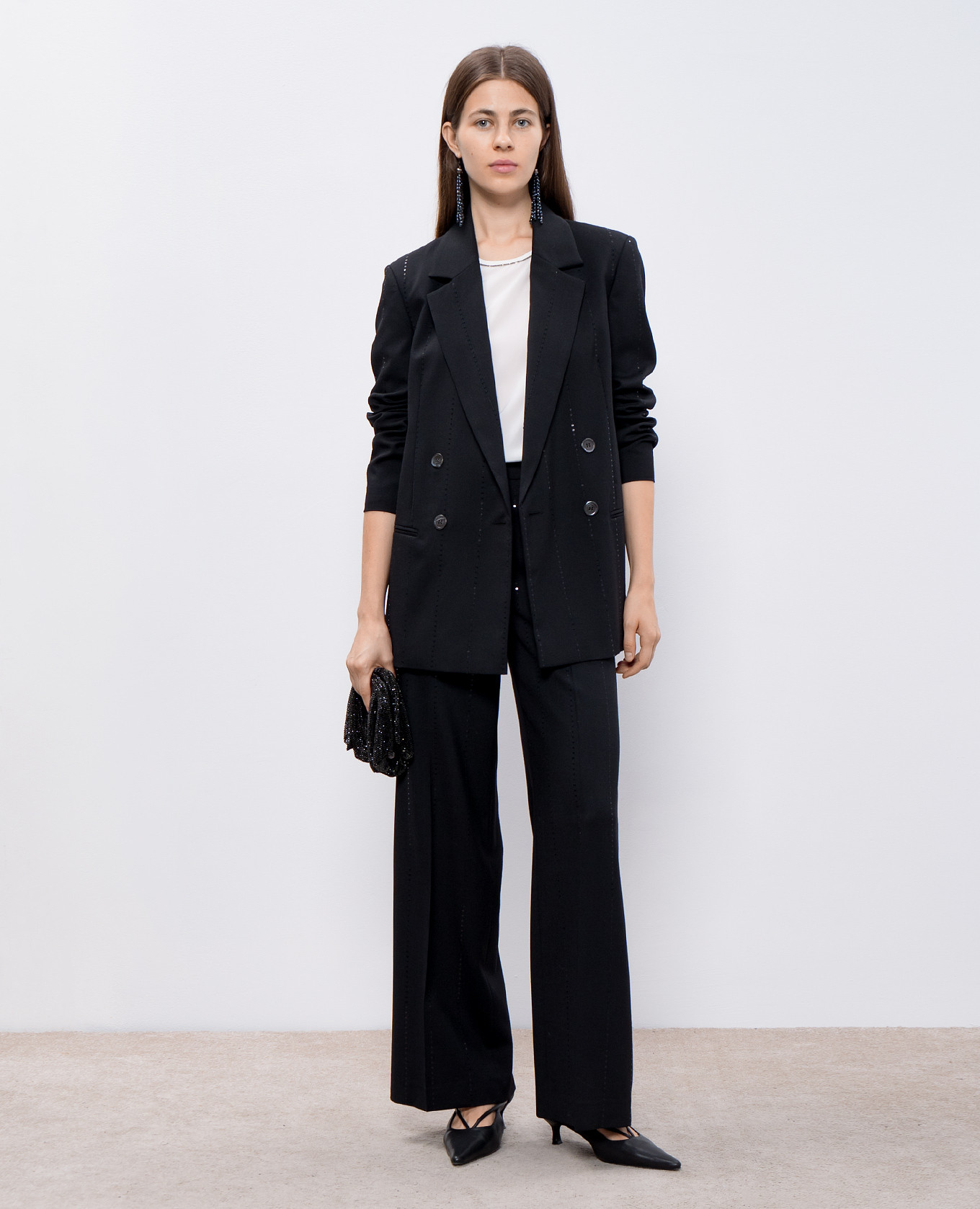 

Black pants with wool and sequins Peserico