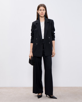 Peserico Black pants with wool and sequins E0483500Q302660