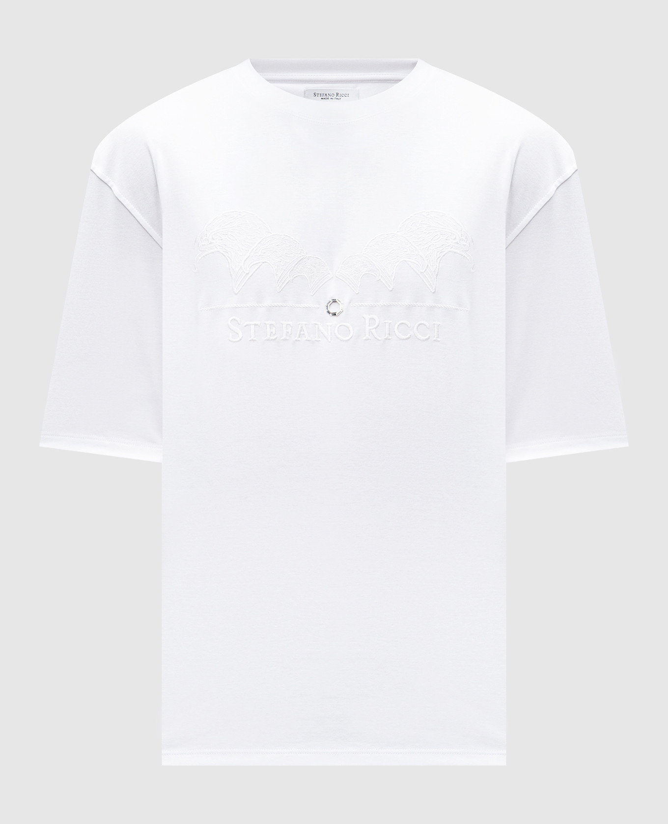 

White T-shirt with logo Stefano Ricci