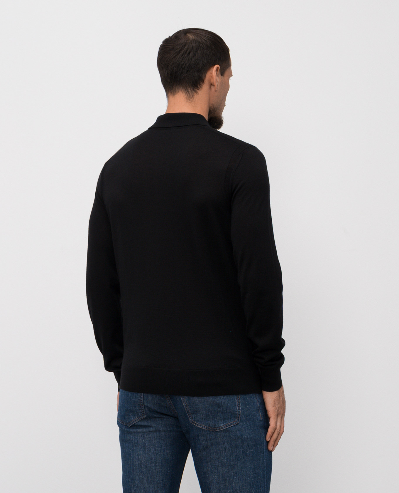 

Black cashmere and silk polo shirt Stefano Ricci
