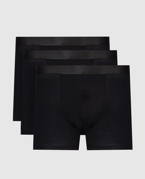 CDLP Set of black boxer briefs with logo MUW002011723
