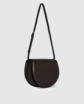 The Row Canteen brown leather saddle bag W1730L117