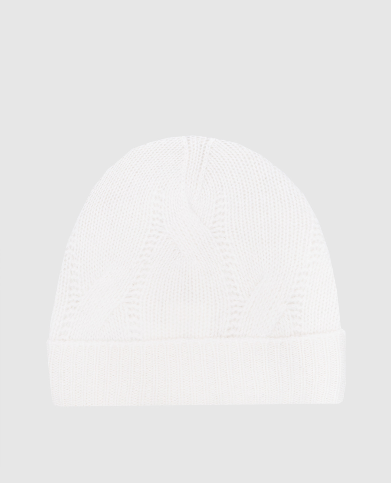 

White cap made of wool and cashmere Solotre